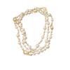 Collar multicapa de perlas ovaladas francesas retro elegante de alto sentido cadena para suéter moda de lujo ligero joyería Joker al por mayor