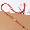 Colar de corda trançada de nylon pingente de corda corda ajustável pingente feito à mão diy pingente de jade versátil ajustável