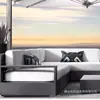 Sofá de Exterior de Alta Gama para Jardim de Villa, Pátio, Hotel, Piscina, Lazer, Impermeável, à Prova de Sol, Sofá Combinado de Liga de Alumínio