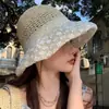 2025 Sombrero Pegamento de Color para Mujer Verano Viaje Protector Solar y Protector Solar Sombrero Sentido Avanzado Sombrero de Pescador Ala Grande Sombrero de Sol