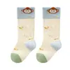 Calcetines para bebé, nuevo modelo de otoño, algodón de grado A, diseño de animales de dibujos animados, sin costuras, ajuste holgado, no restrictivos, transpirables, calcetines para la pantorrilla de niños pequeños