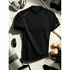 Camiseta de alta calle americana 2026 con hombro derecho deconstruido para niños, de manga corta pesada deportiva de moda, media manga