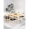 Silla de Comedor, Silla de Dormitorio, Taburete para Escritorio de Estudio, Silla de Cuerno de Imitación de Madera Maciza para el Hogar, Silla con Respaldo, Mesa y Sillas de Comedor Modernas Minimalistas