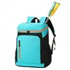 Bolsa de Bádminton Personalización Impresión con LOGOTIPO Mochila para Hombres y Mujeres Gran Capacidad Multifuncional Bolsa Deportiva Blanco Azul