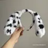 Novo Conjunto de Fantasia de Halloween Infantil da Amazon: Tiara de Animal com Orelhas de Cachorro de Pelúcia Desenho Animado