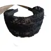 Elegante y suave, diadema gris de copa alta y ala ancha para mujer, nuevo modelo 2026, adecuada para el uso diario, hace que el rostro parezca más pequeño, diadema con pinza para el pelo