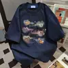 Camiseta Estampada de Animal Cartoon Fofa Marca Tendência Manga Curta Verão 2026 Casual Solta Versátil Roupa de Trabalho Moda Top