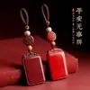 Chaveiro de cinábrio cru, cinábrio dourado-púrpura de alto teor, pingente de ano do zodíaco, acessório de bolsa, joia de presente, atacado e dropshipping