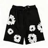 Pantalones Cortos Deportivos de Cinco Puntas Estilo Americano con Estampado, Pantalones Cortos Rectos de Peso Pesado, Pantalones Cortos de Algodón para Hombres y Mujeres, Pantalones Casuales de Verano en Stock