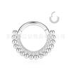 Anillo nasal de titanio Jiang Ti F136 con circonia 5A, bola soldada, cruz, fabricantes transfronterizos, joyería para piercing corporal de aleación de titanio G23