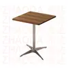 Mesa Cuadrada de Color Nogal para Uso Doméstico, Mesa de Comedor para Uso Comercial, Mesa de Comedor de Madera Maciza para Restaurantes, Mesa de Comedor de Pizarra para Restaurantes de Comida Rápida