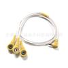 Enchufe de Audio Dorado de 3.5 mm para Fabricantes al por Mayor con Adaptador de Tres Vías Cable de Terapia de 4.0 mm con Conector Hembra
