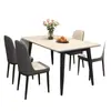 Juego de Mesa y Sillas de Pizarra para Comedor, para Uso en el Hogar, Adecuado para Apartamentos Pequeños, Mesa de Comedor Gruesa Mate, Mesa Brillante Minimalista Moderna de Lujo Ligero