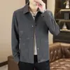 Ropa exterior de primavera y otoño para hombre: chaqueta de jacquard elegante, guapa y moderna con cuello de solapa, una chaqueta fina y fresca para hombres jóvenes