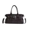 Bolso de moda para mujer para ir al trabajo, Bolso tote retro de alto valor europeo y americano, Bolso de mano de un solo hombro, Bolso de hombro moderno tipo biker