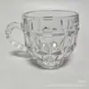 Copo de Água de Vidro Martelado Chinês, Copo de Vidro com Borda Dourada, Copo de Suco, Copo para Bebidas, Copo de Café Transparente com Design de Diamante
