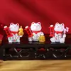 Decoración del Hogar de Gato de la Suerte Lindo de PVC, Adornos de Dibujos Animados para Coche, Decoraciones de Escritorio de Micro Paisaje