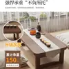 Mesa plegable pequeña para mirador, mesa tatami de madera maciza para uso doméstico, mesa de centro pequeña, mesa baja para estudiar en la cama, mesa para mirador