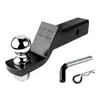 Enganche de Remolque Ajustable Adecuado para Receptor de 2 pulgadas Cabezal Doble de Bola de 6 pulgadas Enganche de Remolque 2, 2-5/16