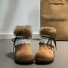 Botas de Neve de Veludo Retrô para Mulheres no Inverno, Solas Grossas, Botas de Pelo Fofas Estilo Floresta, Sapatos de Algodão Quentinhos de Nicho, Botas de Pelo