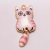 Accesorios DIY Transfronterizos Gatito Aleación Impreso Aretes Pulsera Colgante Accesorios para Carcasa de Teléfono Móvil DIY Creativo