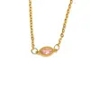 Collar de titanio y acero con circonita, estilo ins japonés y coreano, moderno, nicho, alta gama, para mujer, moda, temperamento, Joker, colgante de oro de 18k, venta al por mayor