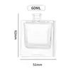 Garrafas de Vidro Quadradas para Perfume Atacado 30ml Frascos com Borrifador de Pressão 100ml Recarga de Perfume Cosmético Garrafas Vazias