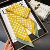 Nuevo patrón geométrico sarga bufanda de moda primavera y otoño estilo occidental diadema decorativa cinta de doble propósito biselada decoración