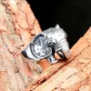 Venta al por mayor de joyería vintage europea y americana, anillos de acero inoxidable, anillo de elefante único y audaz para hombre