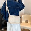 Chaqueta acolchada de algodón bolsa pequeña 2023 otoño nuevo bordado a cuadros bolsa para axila chaqueta de plumón simple color liso retro bolso de hombro