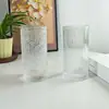 Estilo Ins Copo de Vidro Listrado Simples Copo de Café Americano Copo para Latte Suco Bebida Fria Copo para Leite Café da Manhã
