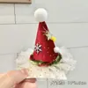 Amazon AliExpress Transfronterizo Nuevo Estilo Terciopelo Navideño Gorro de Navidad Malla Pinza para el Cabello Niños Adultos Decoración de Fiesta