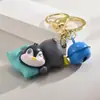 Colgante llavero pingüino divertido micro paisajismo DIY bonsái accesorios para suculentas paisaje nevado adornos lindos para mochila