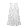 Amazon Especializada em Roupas Femininas, Estilo de Moda Quente de 2026 Camisa Top de Bolinhas com Gola Grande + Conjunto de Calça Wide Leg