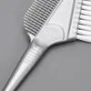 Nova Escova de Duas Pontas Pente de Cabelo Branco Ferramentas de Cabeleireiro Salão de Beleza Pincel para Tingir Cabelo Cauda Pontuda Pente para Mechas Cabo Reto Plástico Pente de Óleo