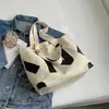 Bolsa de Lona Casual de Gran Capacidad para Mujer 2026 Primavera Nueva Estilo Japonés Bolso Tote de Clase Bolso Tote de Hombro para Estudiante