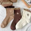 Atacado do Fabricante Meias Novas Outono e Inverno para Mulheres, Meias de Cano Médio, Meias Longas Fofas Estilo Japonês Outono e Inverno Tendência