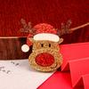 Transfronteiriço Quente Novo Rena de Natal Doce Pó Dourado Desenho Animado Macio Fofo Artesanal DIY Grampo de Cabelo Enfeites Decoração de Véspera de Natal