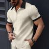 Europa e Estados Unidos no comércio exterior transfronteiriço Amazon explosões nova moda masculina jacquard cor combinando camisa casual de manga curta