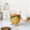 Taza de Vidrio Estilo Celebridad de Internet ins para Mujeres Gran Capacidad Taza de Leche con Asa Taza para Bebidas de Agua Taza de Boca Grande Gulu Gulu