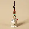 Llavero colgante de talla de madera hecha a mano para llaves de coche de gato, colgante para mochila escolar de mascota linda femenina, regalo para novias, venta al por mayor