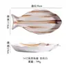 Plato Cerámico Creativo con Forma de Pez Estilo Japonés Plato de Pescado para Uso Doméstico, Plato de Pescado para Cocinar Pescado al Vapor, Plato Grande Ovalado para Pescado Vajilla