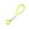 Colgante Llavero de Cuerda Trenzada de Nylon Anudada Bloque de Color Correa Corta para Teléfono Desmontable Accesorio de Correa Colgante Anti-Pérdida