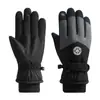 Guantes de Ciclismo para Hombre Pantalla Táctil Forro Polar de Invierno Cálidos Antideslizantes para Conducir Fuga Dos Dedos Motocicleta Guantes de Invierno para Pesca
