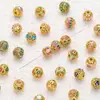 Cuentas de Gota de Aceite de Cobre, Cuentas de Hoja de Gota de Aceite de Oro Antiguo, Cuentas Huecas con Patrón de Nube, Cuentas para Bordar, Cuentas Sueltas para Pulsera y Collar Hechos a Mano para DIY