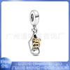 Colgantes navideños Pandora de plata 925 con cuentas de cobre blanco, colgantes de amor, Torre de París, accesorios DIY