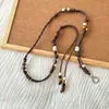 Estilo Étnico Boêmio Corrente de Cintura Trançada Retrô Novo Estilo Chinês Cinto Marrom com Contas para Mulheres com Saia Corda de Cintura Acessórios