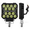 Luz de Trabalho LED Spot para Carro 14 Leds Branco e Amarelo Duas Cores Black Warrior Holofote Cool Luz para Para-choque Dianteiro de Veículo Off-Road Modificado