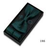 Pajarita para hombre, gemelos, pañuelo de bolsillo, caja de regalo, traje de boda, banquete de negocios, hebilla de corbata de alta gama, lazo