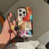 Ins Niche Color Splicing Caso Do Telefone Móvel Adequado para iphone15Promax Apple 16pro Coreano 14 Cordas 13